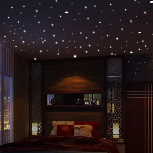 407 Pcs Round Dots Wall Stickers Polka Circles Night Luminous Star Ceiling Decals Glow In The Dark Peel Art Mural For Kids Room