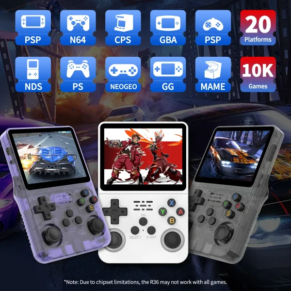 R36S Retro Handheld Video Game Console 3.5 Inch IPS Screen Open Source 64/128G Games Boy Gift RK3326 Portable Pocket Game Player