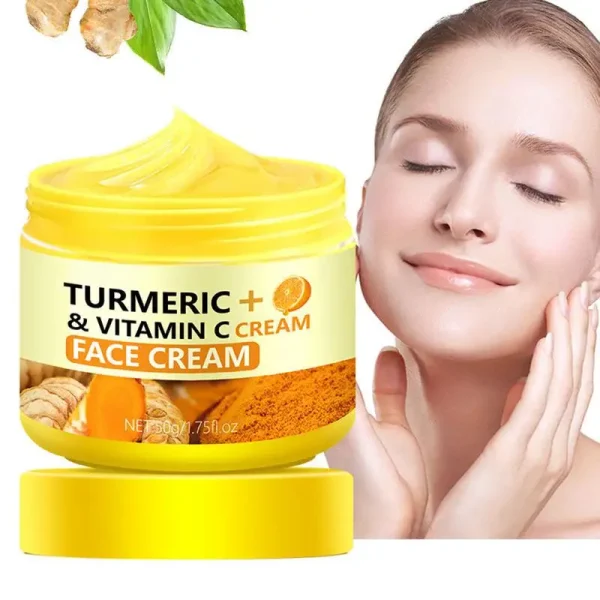 50g Turmeric VC Face Cream Turmeric Whitening Face Cream Wrinkle Removal Lighten Fine Lines Facial Moisturizing Lotion Face care