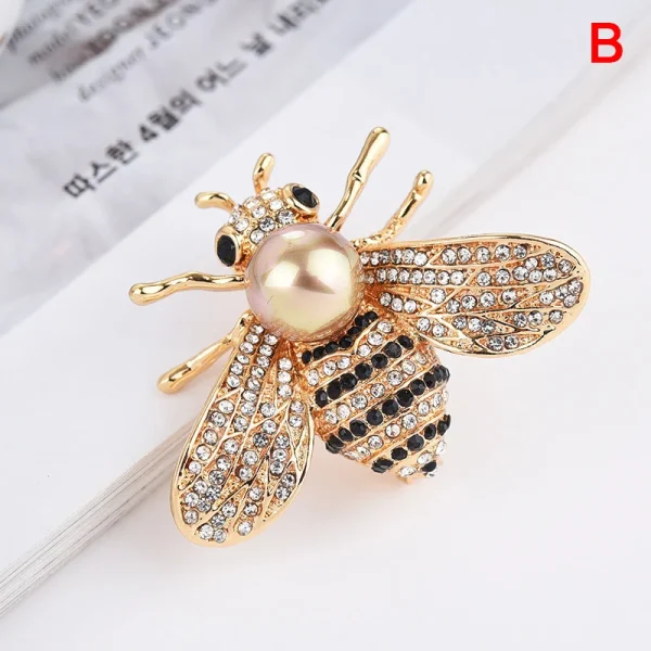 1PC Insect Series Brooch Women Delicate Little Bee Brooches Crystal Rhinestone Pin Brooch Jewelry Gifts For Girl 2023