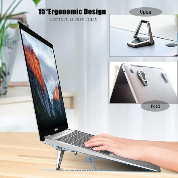 New Foldable Laptop Stand Mini Invisible Computer Keyboard Holder Portable Anti Slip Cooling Folding Holder for Lenovo/Thinkpad