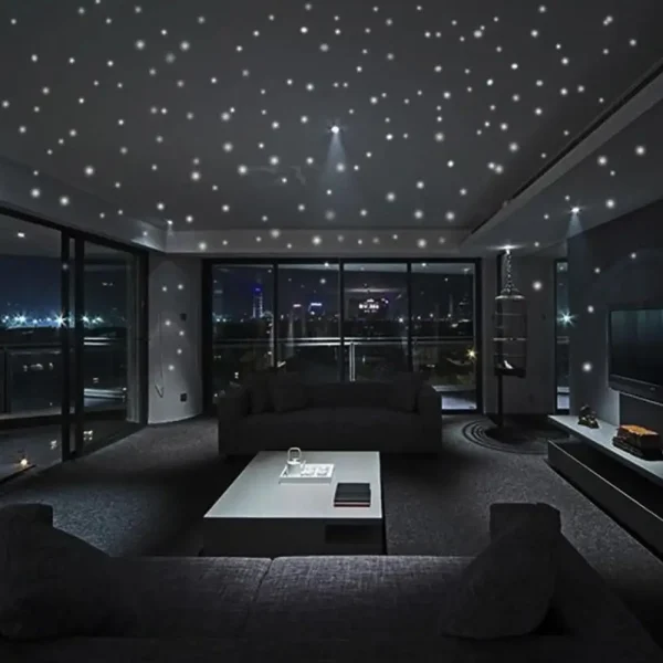 407 Pcs Round Dots Wall Stickers Polka Circles Night Luminous Star Ceiling Decals Glow In The Dark Peel Art Mural For Kids Room