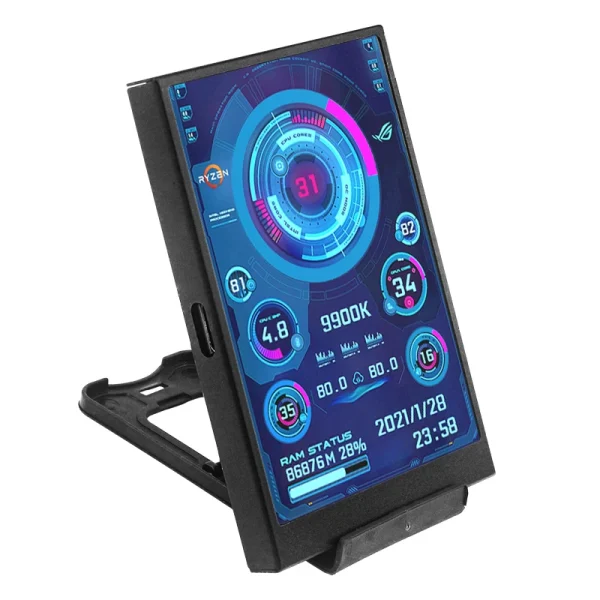 3.5 Inch IPS TYPE-C Secondary Screen DIY Computer Monitor USB-TYPEC Secondary Screen for Windows Built-in Software