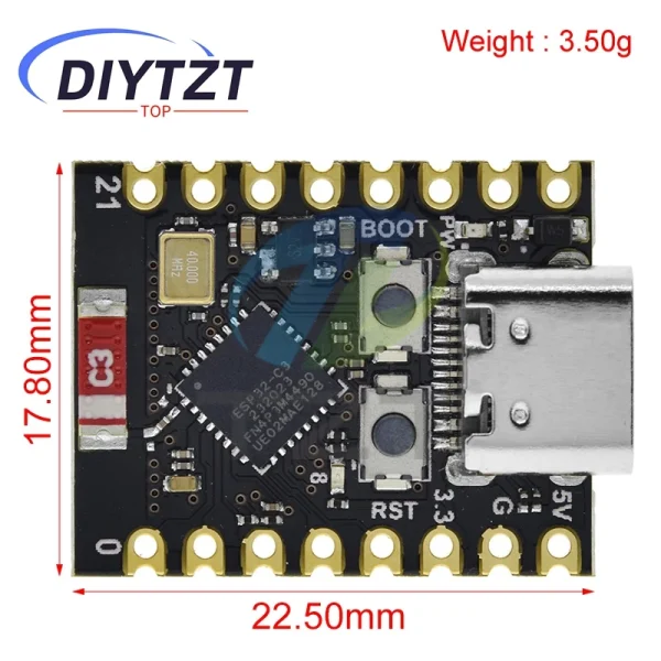DIYTZT 1/5PCS ESP32-C3 Development Board ESP32 SuperMini Development Board ESP32 Development Board WiFi Bluetooth For Arduino