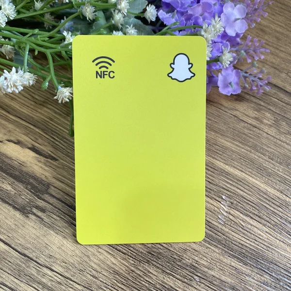 Follow us on Instagram Facebook Snapchat WhatsApp NFC Social Business Card Tap Connect Cards