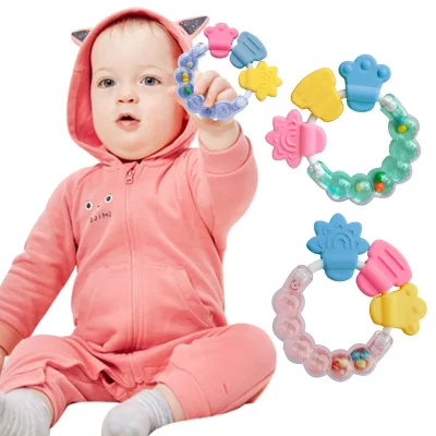 Silicone Teethers for Baby Things Newborn Chews Food Grade Teethers Training Bed Toy Baby fruit item Feeding Infant Rattle