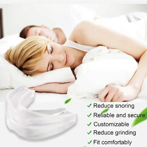 Gum Shield for Stop Grinding Teeth & Snoring 2-in-1 Anti Snoring Devices Snore Stopper for Better Sleep