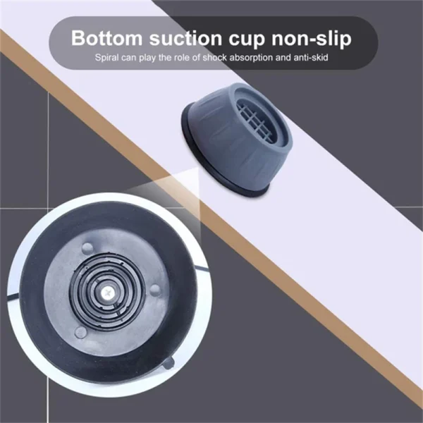 4Pcs Anti Vibration Feet Pads Waterproof Legs Slipstop Silent Skid Raiser Mat Washing Machine Support Dampers Stand Furniture