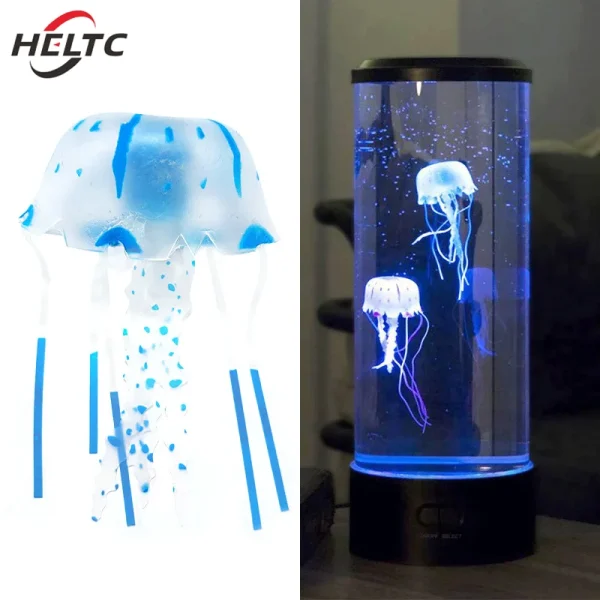 3Pcs Artificial Glowing Fluorescent Jellyfish Aquarium Decoration Fish Tank Underwater Plant Marine Aquatic Landscape Ornament