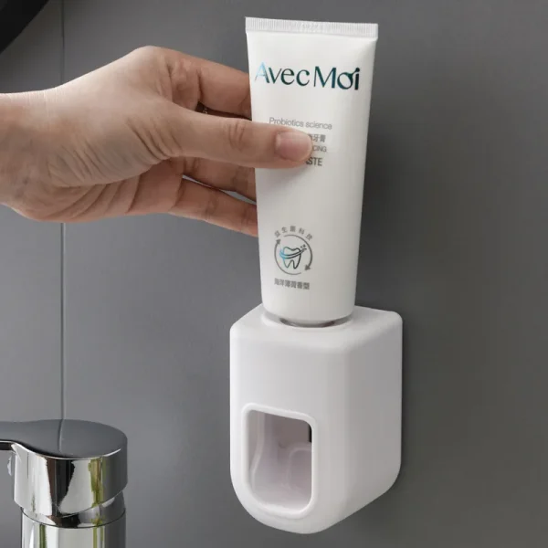 Creative Wall Mount Automatic Toothpaste Dispenser Bathroom Accessories Waterproof Lazy Toothpaste Squeezer Toothbrush Holder