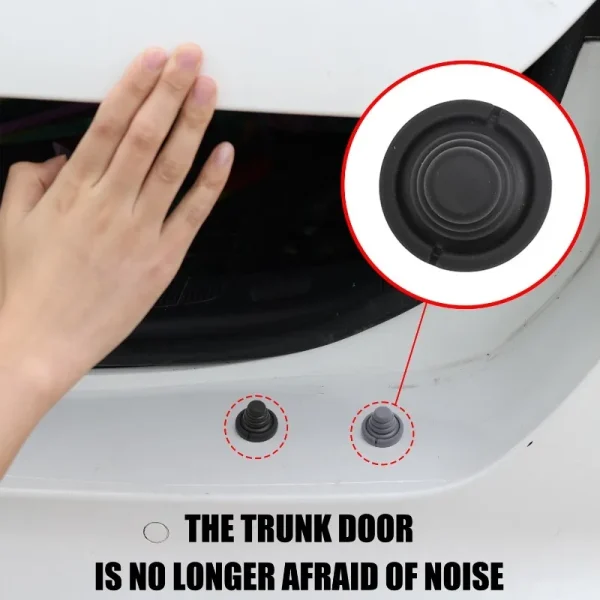 Universal Car Door Shock Absorber Cushion Silicone Pad Gasket Trunk Sound Insulation Pad Shockproof Thickening Latch Accessories