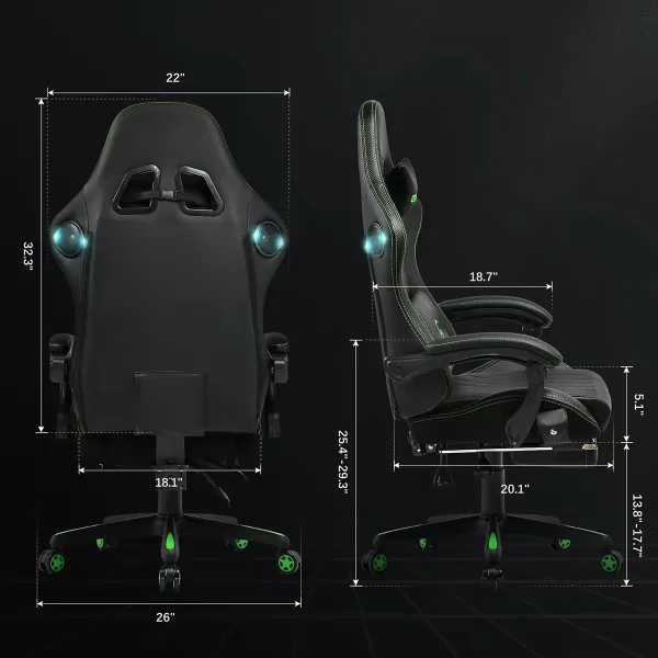 Cheapest DDP License Tarok Pro Chair Cadeira Gaming Italian Office Chair Black Green Razer Gaming Chair with Footrest