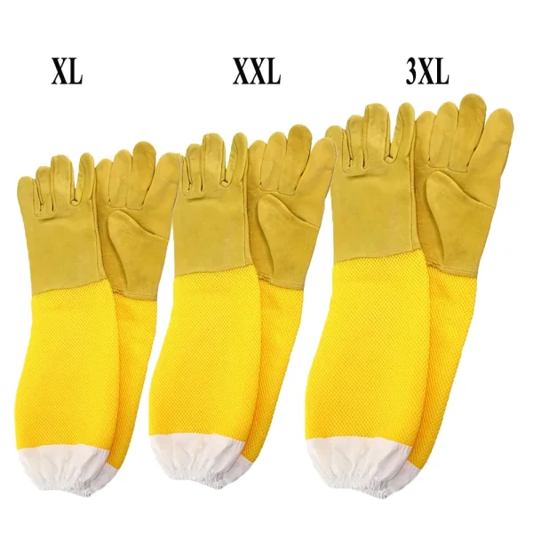 Breathable Apiarist Anti Sting Gloves XL XXL 3XL Vented Cotton Long Sleeve Protect Hands From Stings Protective Farming Apiary
