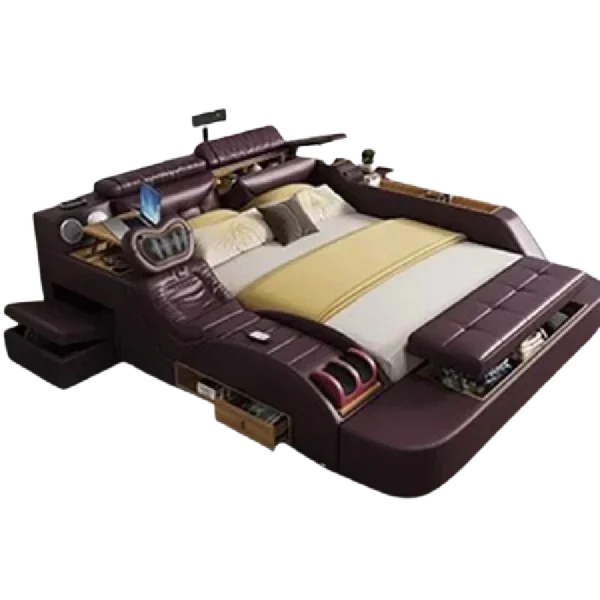Korean Modern Luxury Bed European Nature Luxury Bedroom Human Bed Design Multifunctional Bedroom Camas King Size Home Furniture