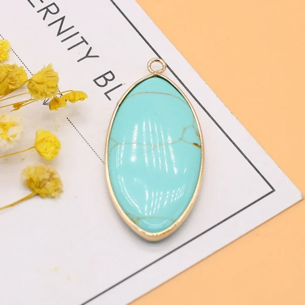 Natural Crystals Stone Pendant Rose Quartz Amazonite Agate Charms for Jewelry Making DIY Necklaces Earrings Accessories