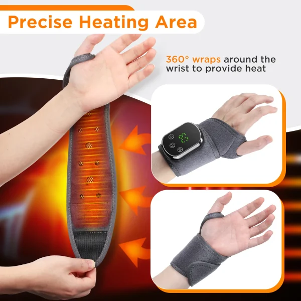 Electric Wrist Brace with Adjustable Hot Compress Vibration Massage Ankle Guard Band Carpal Tunnel Hand Foot Protection Tool
