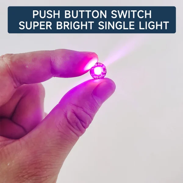 2pcs Miniature Wireless Light Model Super Bright Single Lamp with Press Button for Diy Model Making/Cars/Robots/Decor/Diorama