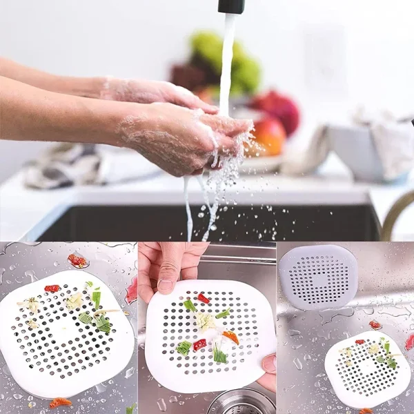 5/1PCS Hair Catcher Filter Sink Anti-blocking Strainer Bathtub Shower Floor Silicone Stopper Cover Kitchen Bathroom Accessor