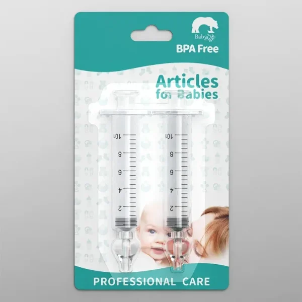 2pcs 10ML Baby Rhinitis Nasal Washer Baby Nose Clean Needle Tube Infant Care Nasal Aspirator Cleaner