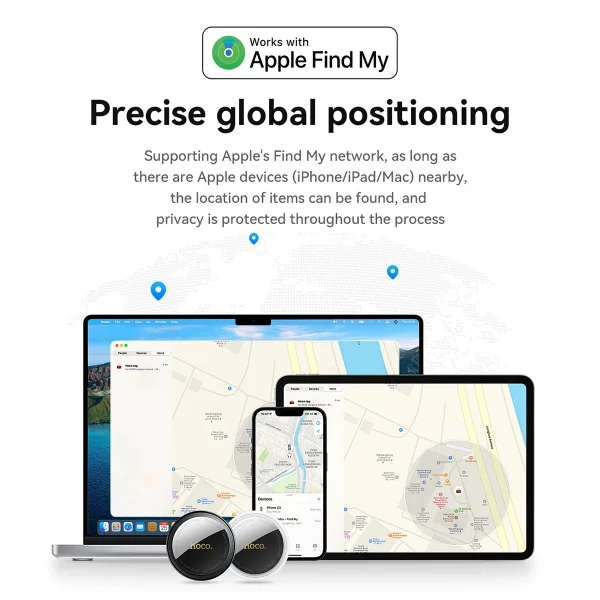 E100 GPS AirTag Based on Apple Find My Anti-Lost Device With Case Tracker Sound Located Reminder Alarm Car Pets Keychain Finder