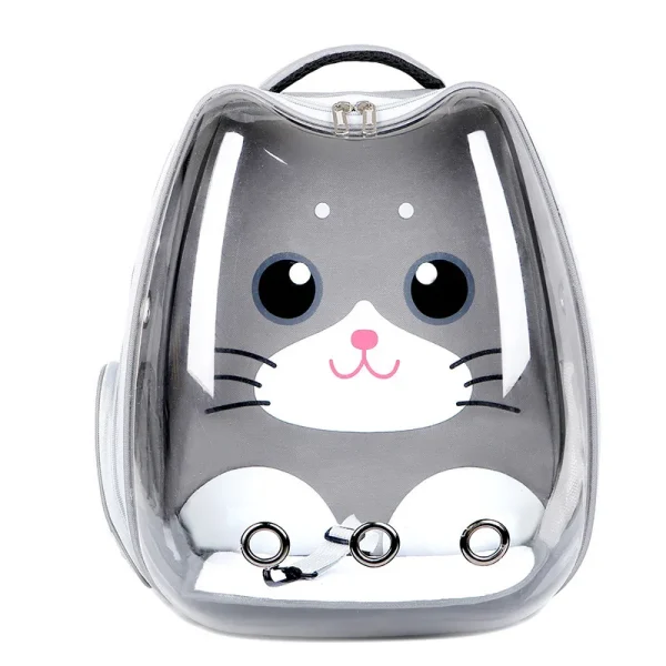 Transparent cat-shaped pet bag Outdoor pet backpack Breathable space capsule pet bag space cat bag