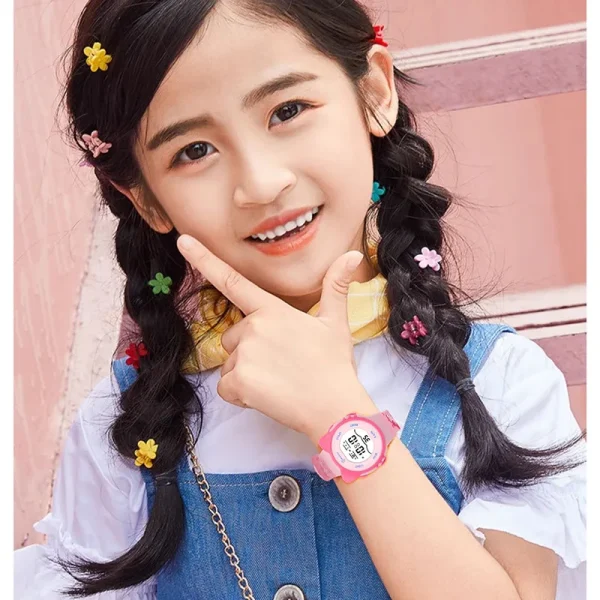 UTHAI 2024 Children Watch Girls Cute Cartoon Electronic Watches Waterproof Alarm Clock Multi Functional Boys Student Wristwatch