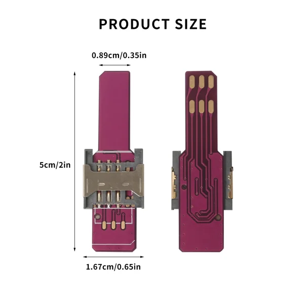 Nano SIM Card to Mini SIM Card Adapter Expander Test Board PCB Board SIM Card Reader Quick Conversion Card Male to Female 2pcs
