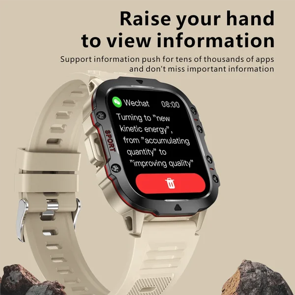 Military Men Smart Watch Bluetooth Call Fitness Clock Heart Monitor 3ATM Swim Waterproof Sport Smartwatch for Xiaomi iPhone 2025