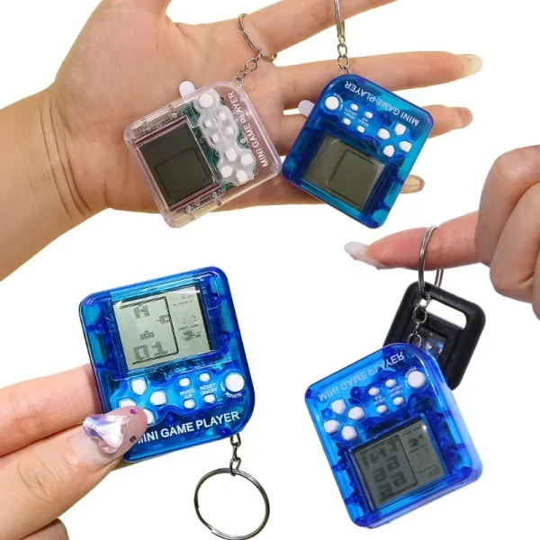 Portable Pocket Mini Classic Game Machine Keychain Children's Handheld Retro Nostalgic Game Console With Keyring Kids Toys Gift