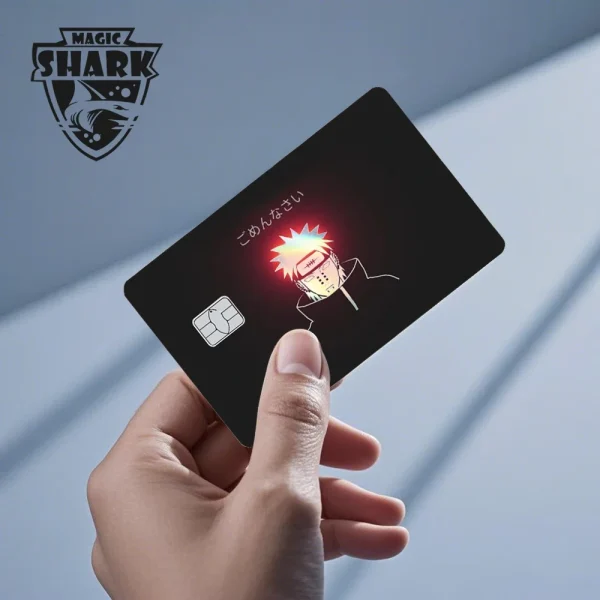 2025 New Arrival Narutos Payne Anime Holographic Laser Sticker Shinny Film Skin Cover for Debit Credit Card