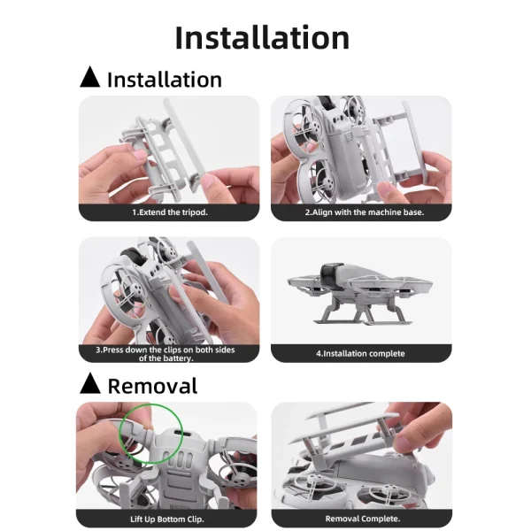Landing Gear For DJI Neo Height Extender Landing Legs Foldable Quick Release Protection Tripod For DJI Neo Drone Accessories