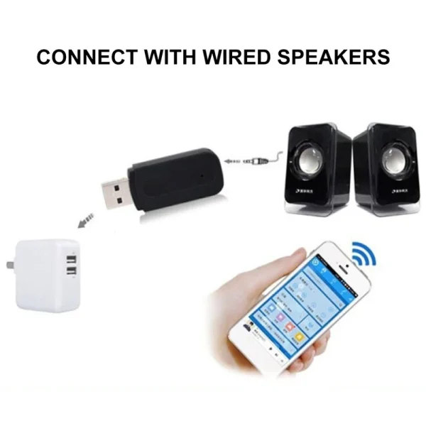 3.5mm AUX USB Adapter Bluetooth-Compatible Wireless Mini Music Stereo Audio Receiver For Smart Phone Car Kit Music Adapter