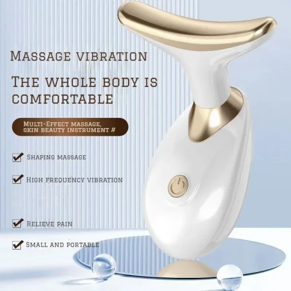 Electric Neck Face Lifter EMS Neck Face Lifting Massager Skin Tighten Device LED Photon Therapy Anti Wrinkle Double Chin Remover