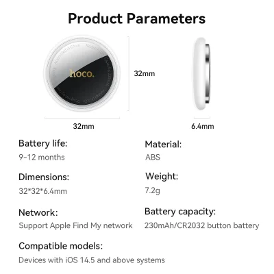 E100 GPS AirTag Based on Apple Find My Anti-Lost Device With Case Tracker Sound Located Reminder Alarm Car Pets Keychain Finder