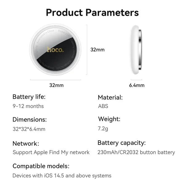 E100 GPS AirTag Based on Apple Find My Anti-Lost Device With Case Tracker Sound Located Reminder Alarm Car Pets Keychain Finder