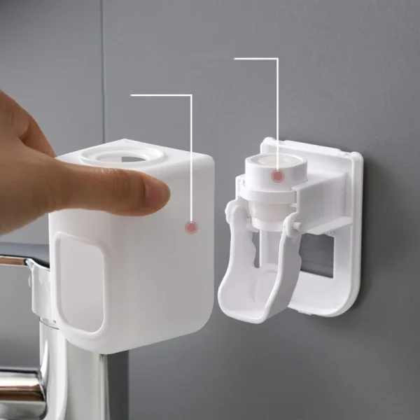 Creative Wall Mount Automatic Toothpaste Dispenser Bathroom Accessories Waterproof Lazy Toothpaste Squeezer Toothbrush Holder