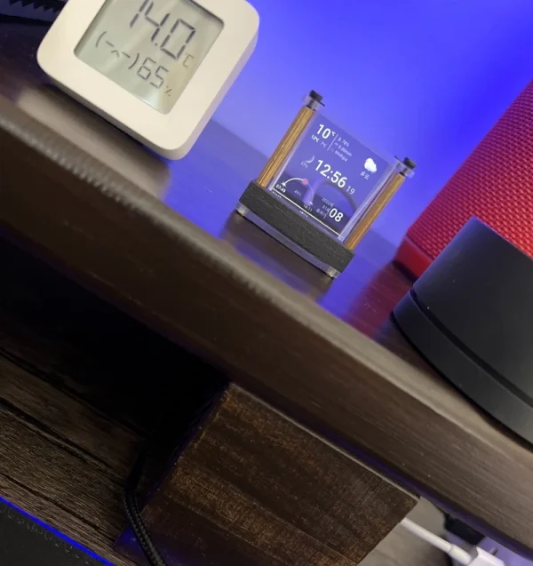 WIFI translucent desktop small TV weather forecast clock date stock birthday gift table for boyfriend friends