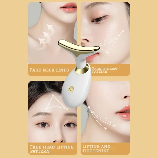 Electric Neck Face Lifter EMS Neck Face Lifting Massager Skin Tighten Device LED Photon Therapy Anti Wrinkle Double Chin Remover