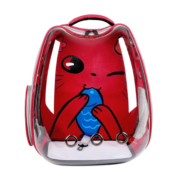 Transparent cat-shaped pet bag Outdoor pet backpack Breathable space capsule pet bag space cat bag
