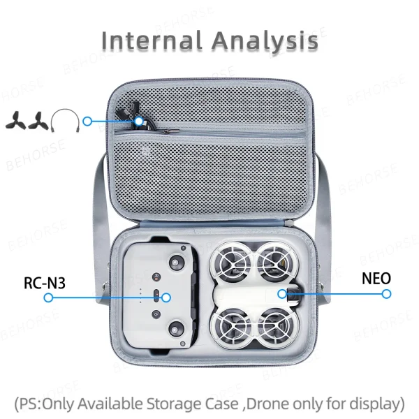 Neo Drone Portable Bags Sidecar Box Storage Bag Carrying Case With Strap Protect For DJI Neo Battery RC N3 Drone Accessories