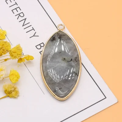 Natural Crystals Stone Pendant Rose Quartz Amazonite Agate Charms for Jewelry Making DIY Necklaces Earrings Accessories