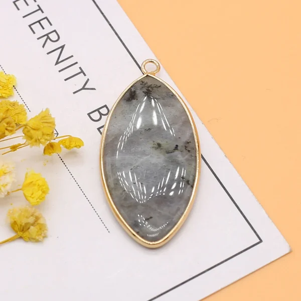 Natural Crystals Stone Pendant Rose Quartz Amazonite Agate Charms for Jewelry Making DIY Necklaces Earrings Accessories