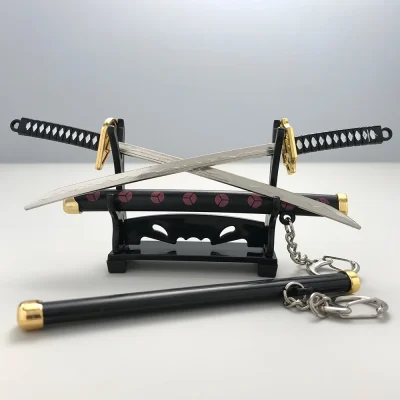 8 Styles Roronoa Zoro Samurai Sword Keychain For Women Men Scabbard Katana Sabre Buckle Keyrings Cosplay Toy Jewelry Gift N842
