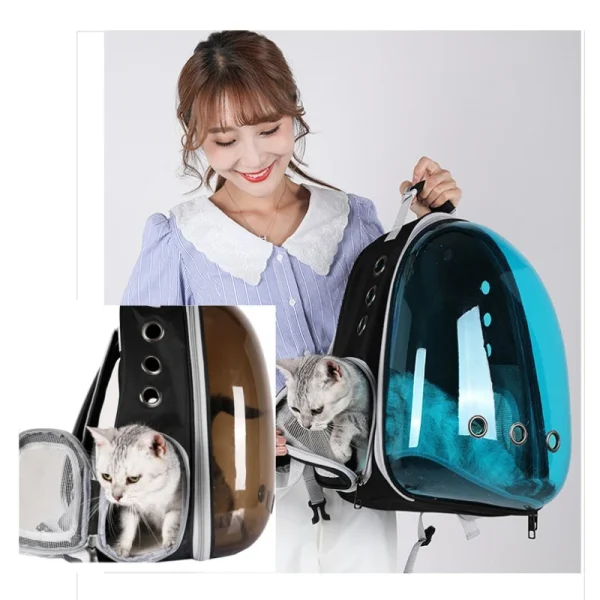 Cat Bags Pet Backpack Go Out Portable Transparent Space Capsule Pet Bag Go Out Cat Supplies Breathable Backpacks