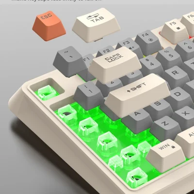 Keyboard 94 Keys 90% Layout Spanish Russian Korean Arabic Keyboard USB Wired RGB Light Volume Knob Ergonomics Gaming Office K82