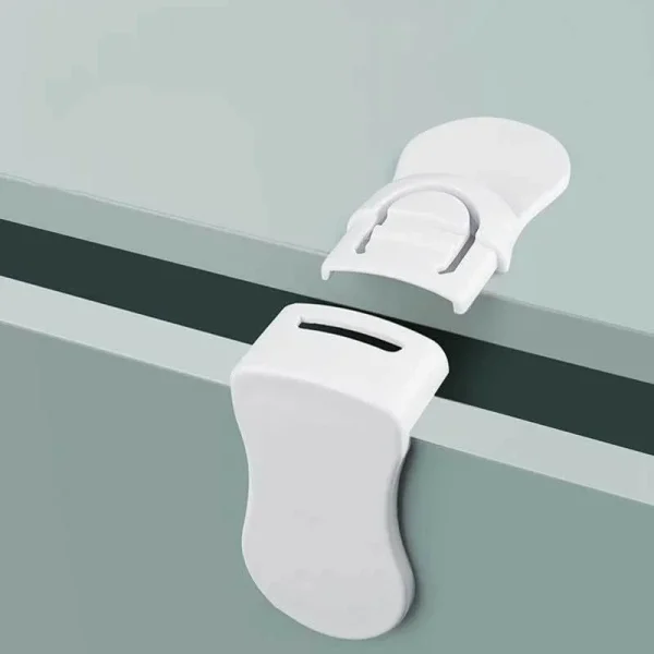 Home Baby Safety Locks Drawer Lock Anti-Pinching Hand Cabinet White Drawer Locks Refrigerator Lock Buckle Children Protection