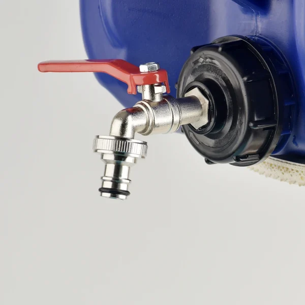 IBC Tank Tap Adapter S60*6 Coarse Thread to Brass/Alloy 16mm Quick Connect Replacement Valve Garden Home Valve Fitting Faucet