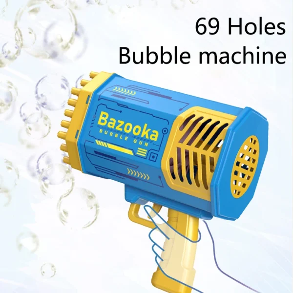 69 Holes Soap Blaster Bubble Gun Kids Adults Party Wedding Summer Fun Gifts Indoor and Outdoor Toys Ages 3 4 5 6 7 8 Boy Girl