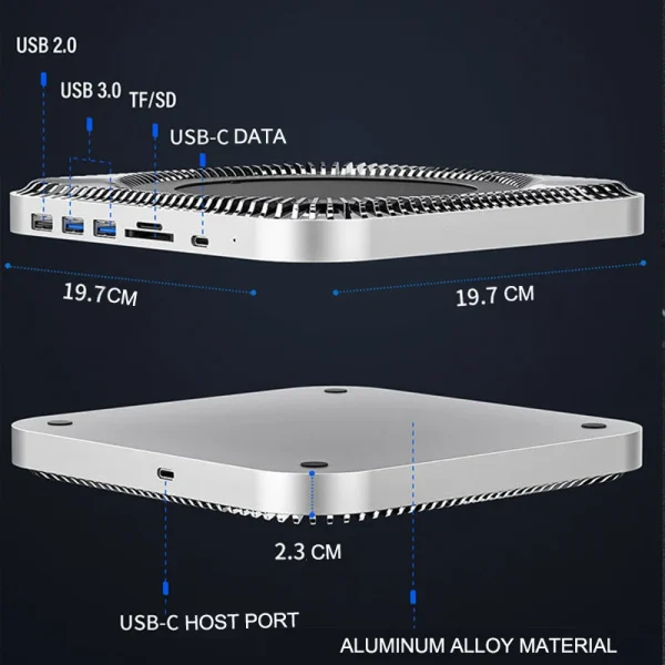 MAC MINI M1 Dock Station Stand With External Storage Disk and 4Ports USB C HUB SD/TF Card Reader 2.5inch SATA SSD HDD Enclosure