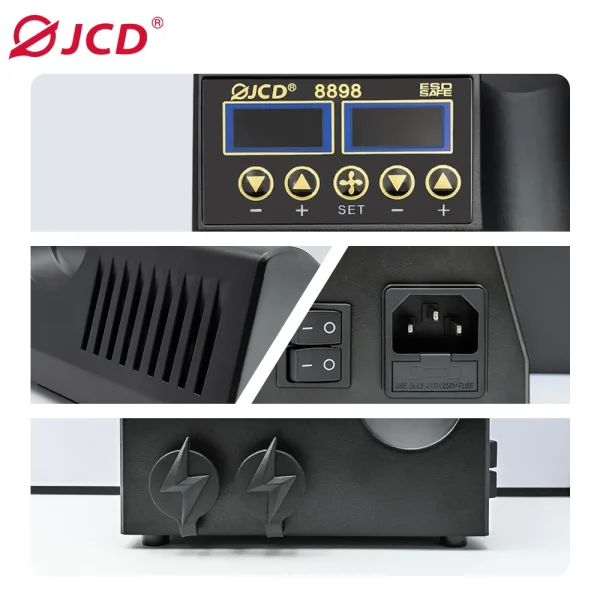 2 in 1 750W Soldering Station LCD Digital display welding rework station for cell-phone BGA SMD PCB IC Repair solder tools 8898